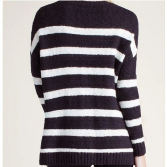 Kensie Women's Stripped Cozy Sweater Black and White Size XS - Picture 3 of 9